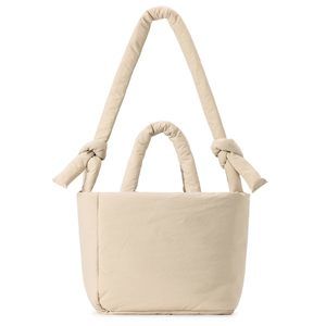 Soft Puffer Carryall Satchel For Women, Lightweight Puffy Crossbody Bag